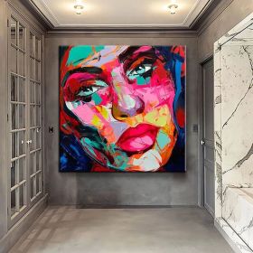 Handmade Face Oil Painting On Canvas Wall Art Decoration Modern Abstract Figure Pictures Home Decor Living Room hallway bedroom luxurious decorat (size: 70x70cm)