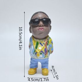 1pc; Hip Hop Legend Commemorative Statue Resin Crafts Ornament (Items: Man)